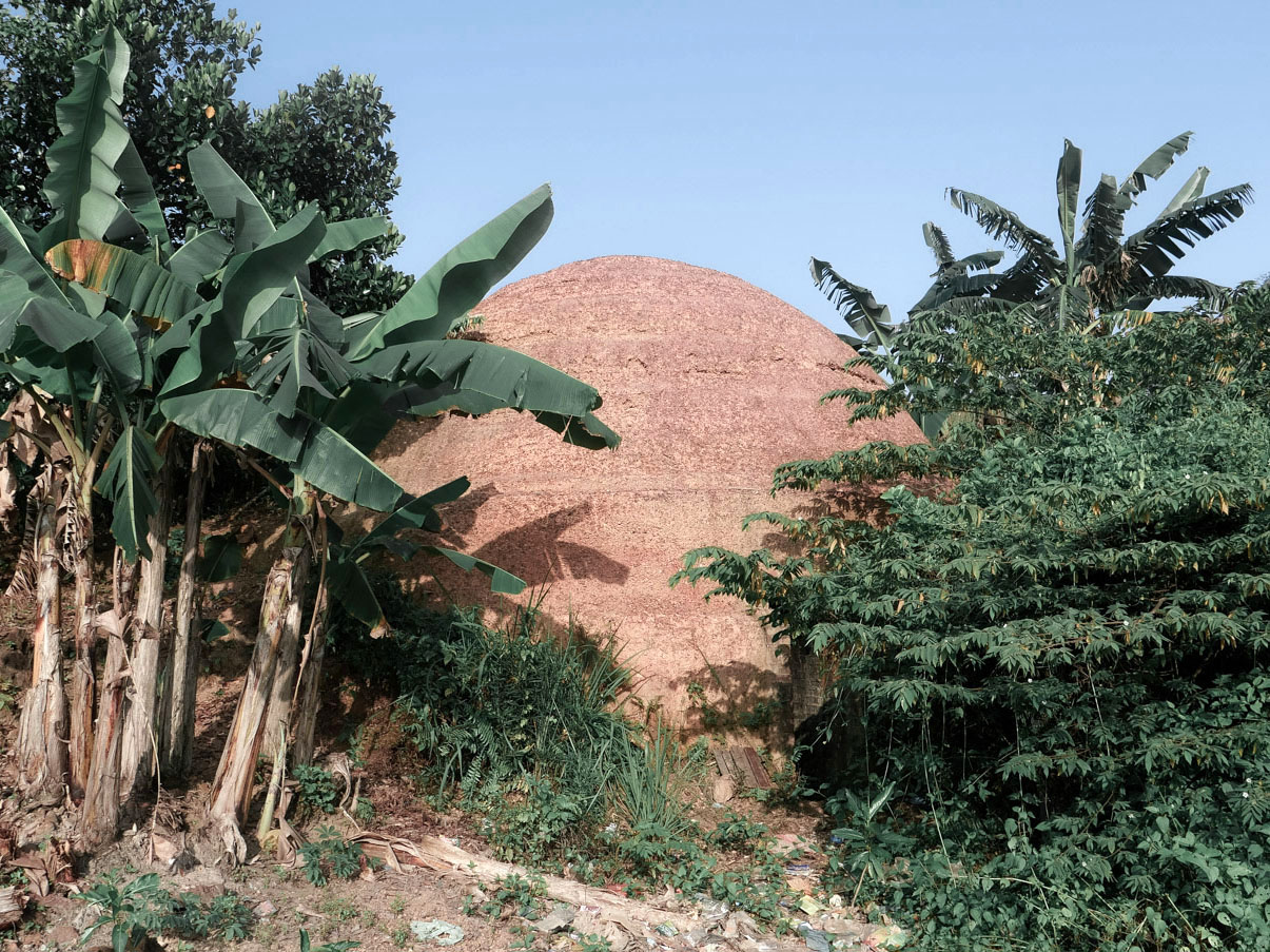 A charcoal kiln in Tanjung Gundap, once an important source of income for the Orang Laut, has shut down and is now overgrown. Today, they must travel to kilns outside the village to sell the mangrove wood they collect.