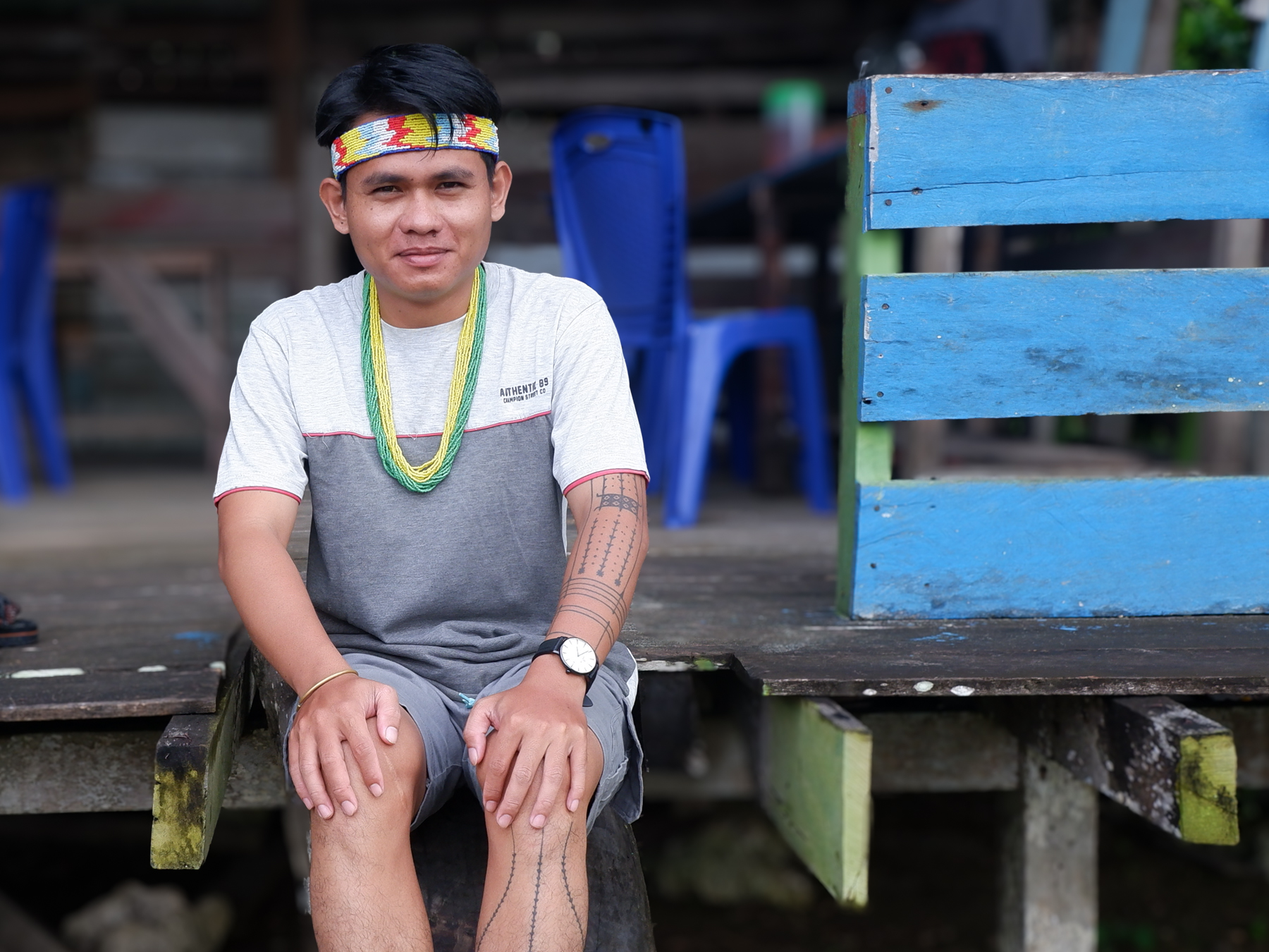 Sumario Tatubuket, 27, is a resident of Beriulou, South Sipora. He works as an assistant to a researcher from Australia who studies the Mentawai language.